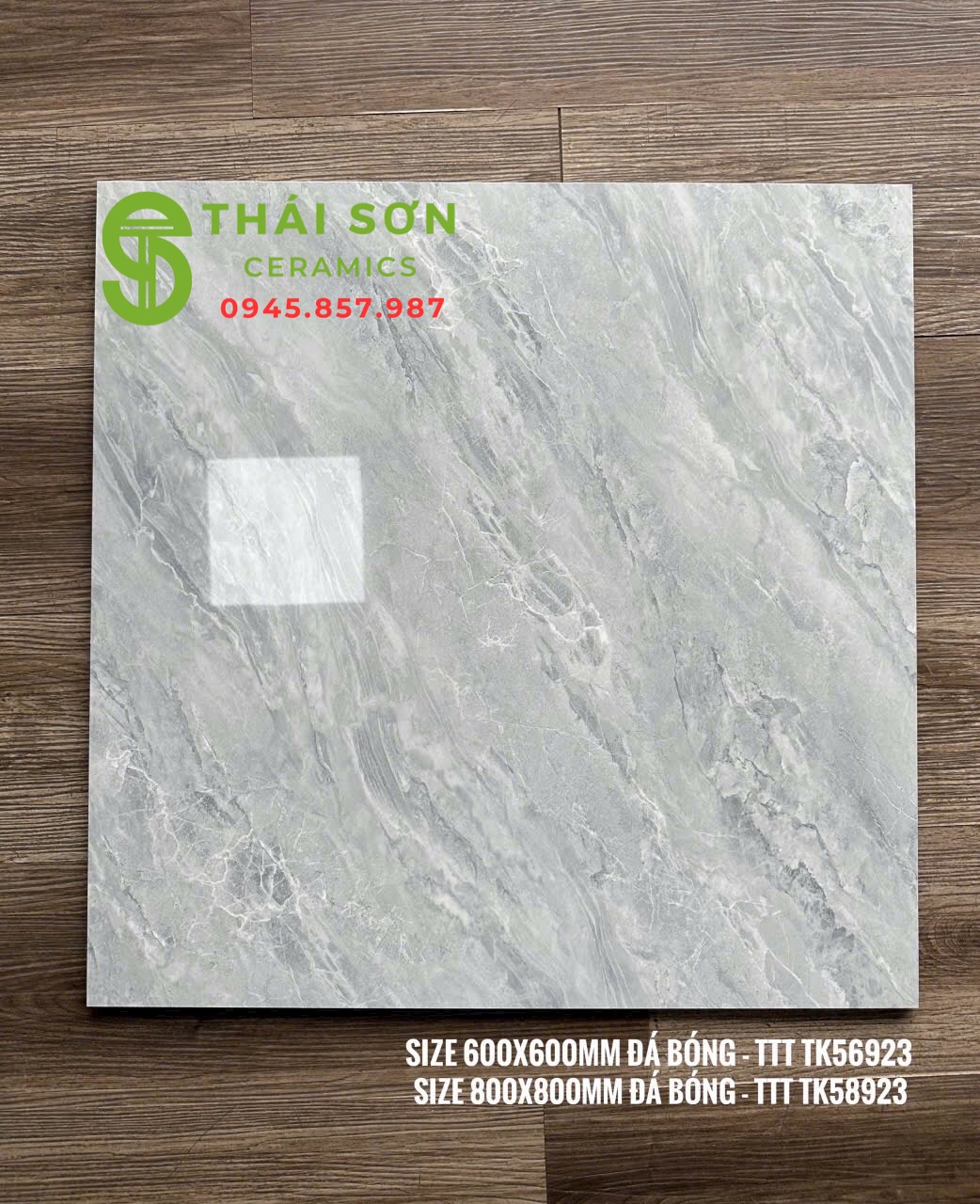 Gạch takao 60x60 bóng kiếng vân xám xanh