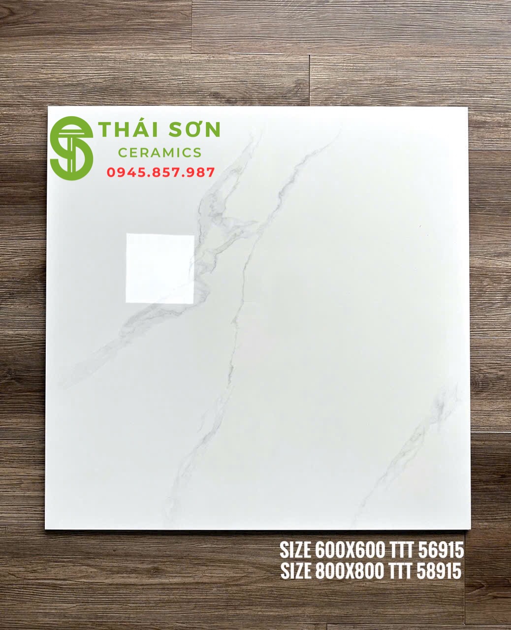Gạch takao bóng kiếng 60x60 lát nền màu trắng vân mây