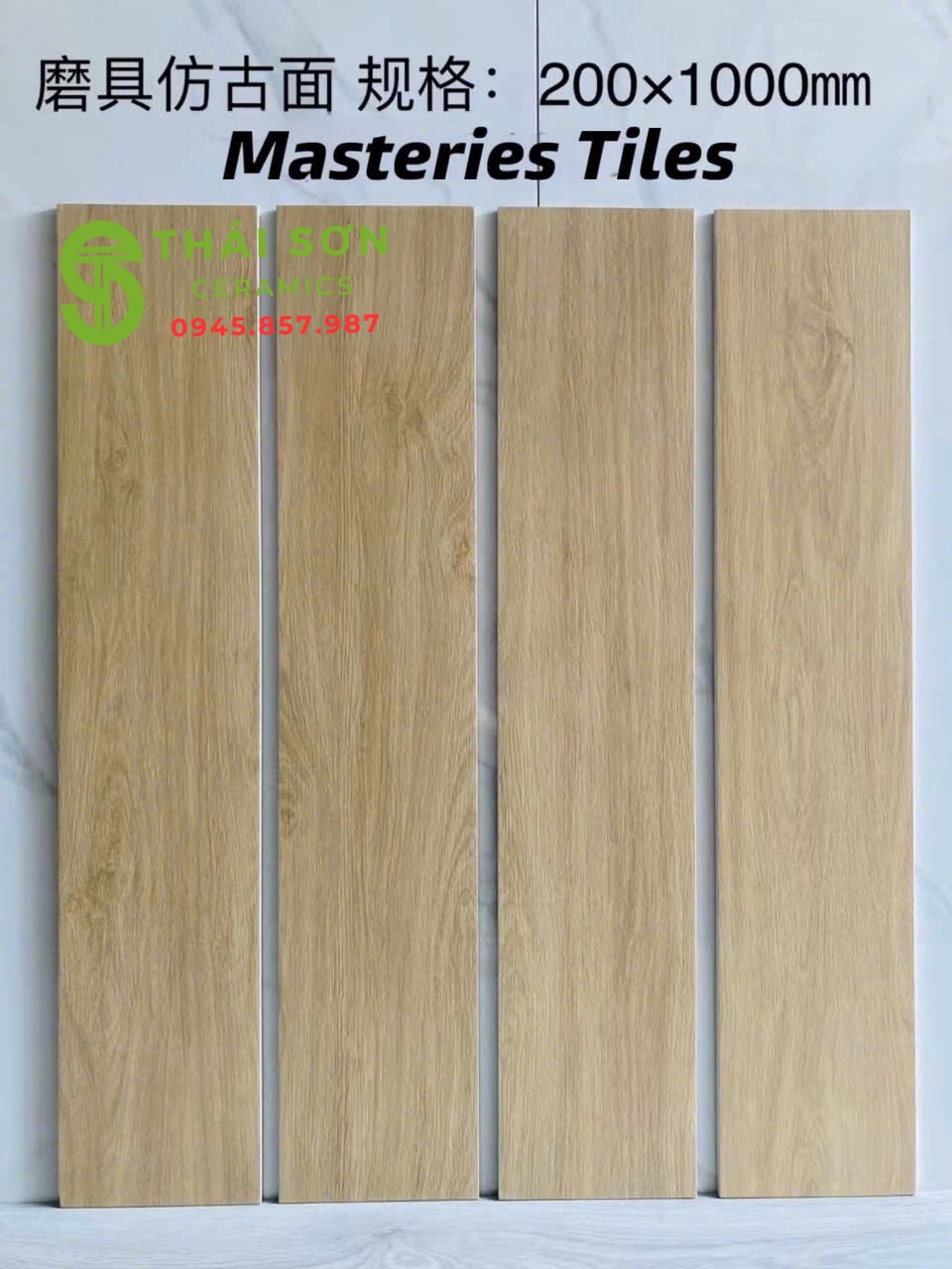 Gạch trung quốc 20x100 matt mờ vân gỗ