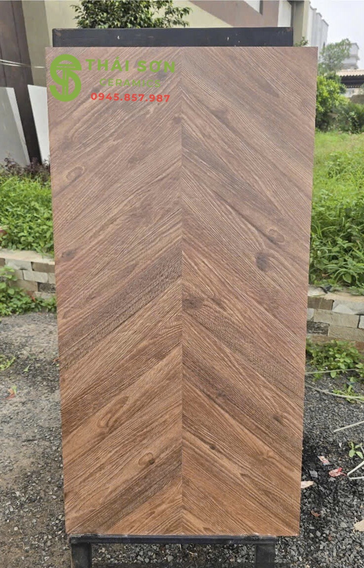 Gạch lát nền vân gỗ xương cá 60x120 ấn độ