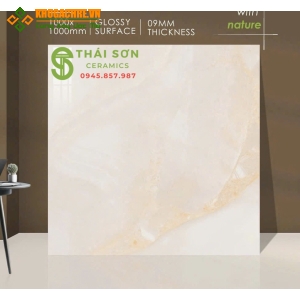 Gạch lát nền 100x100 màu kem vàng mới nhất