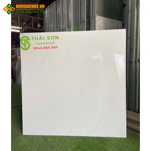 Gạch cmc lát nền 100x100 bóng kiếng trắng vân mây 