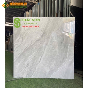 Gạch fushita bóng kiếng 100x100 lát nền vân xám