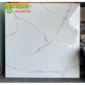 Gạch 100x100 lát nền khắc kim vân trắng cao cấp
