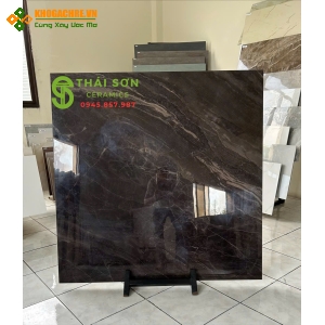 Gạch trung quốc 100x100 đen xám đậm bóng kiếng
