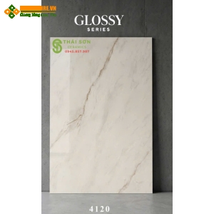 Gạch 120x180 lát nền bóng kiếng ấn độ Loris White