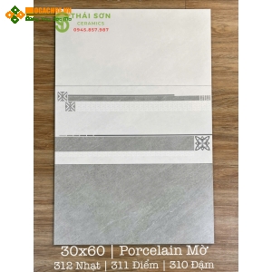 Gạch cmc 30x60 ốp tường nhà tắm matt mờ tông xám