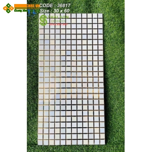Gạch mosai trang trí men bóng 30x60 khắc kim