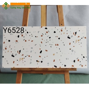 Gạch terrazzo ốp tường phòng bếp 30x60 đá mờ