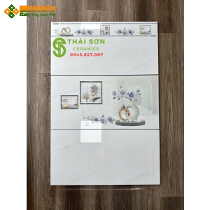 Gạch ốp tường cmc 40x80 trắng mây bóng kiếng