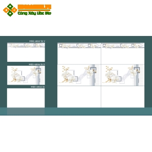Gạch ốp tường 40x80 cmc bóng kiếng màu trắng đẹp