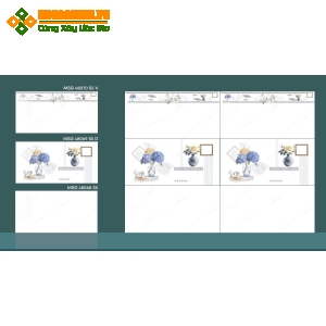 Gạch ốp tường 40x80 cmc bóng kiếng màu trắng vân mây
