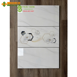 Gạch trắng vân mây bóng kiếng cmc 40x80 ốp tường 