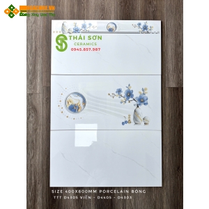Gạch takao trắng vân mây ốp tường 40x80 bóng kiếng