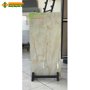 Gạch 40x80 ốp tường trung quốc khắc kim vàng vân đá onyx