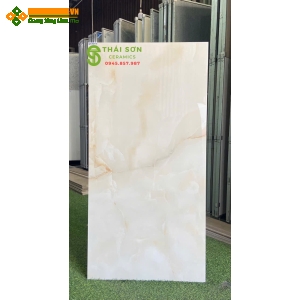 Gạch 60x120 bóng kiếng ấn độ lát nền phòng khách cao cấp