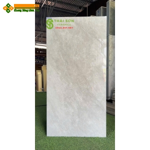 Gạch cmc 60x120 bóng kiếng lát nền tông xám