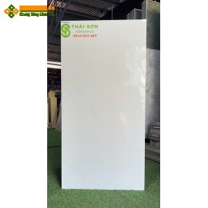 Gạch cmc lát nền 60x120 bóng kiếng trắng vân mây