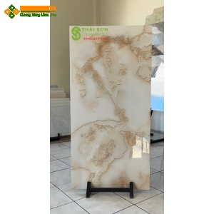 Gạch lát nền 60x120 trung quốc khắc kim màu kem