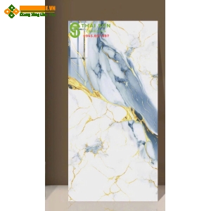 Gạch nhập khẩu 60x120 ấn độ vân xanh nhũ vàng mới nhất