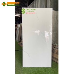 Gạch vicenza màu trắng vân mây 60x120 siêu bóng 