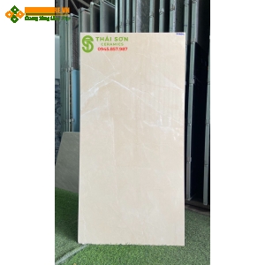 Gạch viglacera  lát nền 60x120 vân đá kem vàng 