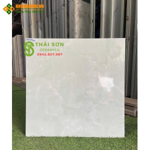 Gạch cmc 60x60 bóng kiếng lát nền vân xanh giá tốt