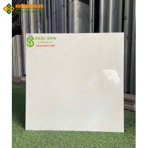 Gạch vitto bóng kiếng màu kem vàng 60x60 lát nền 