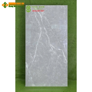 Gạch lát nền 80x160 bóng kiếng vân đá xám vệt trắng
