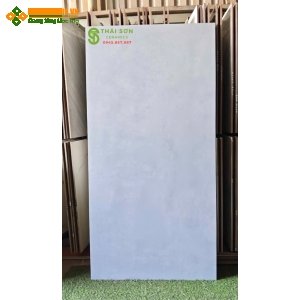 Gạch lát nền ấn độ 80x160 màu xám xanh mờ baby skin