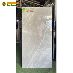 Gạch màu xám vân đá bóng kiếng 80x160 lát nền