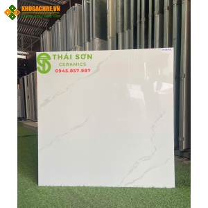 Gạch TTC lát nền bóng kiếng 80x80 màu trắng vân 