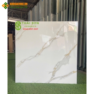 Gạch phương nam 80x80 màu trắng vân vàng đẹp
