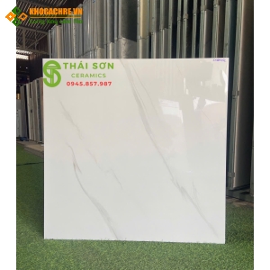 Gạch TTC 80x80 bóng kiếng màu trắng vân mây