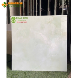 Gạch lát nền màu xanh nhạt 80x80 bóng kiếng giá rẻ