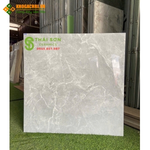 Gạch 80x80 toko lát nền nhà màu xám vân bóng kính