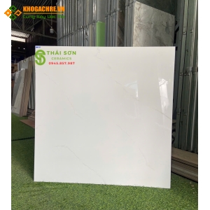 Gạch toko bóng kính 80x80 màu trắng vân mây