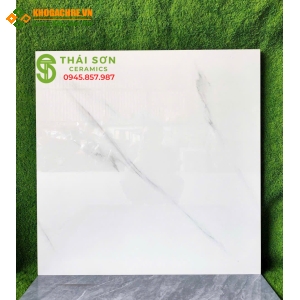 Gạch lát nền hà thanh 80x80 màu trắng vân xám giá tốt