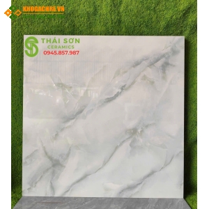 Gạch lát nền hà thanh 80x80 màu xanh vân đá 