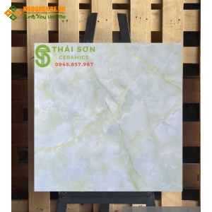 Gạch 80x80 hà thanh lát nền màu xanh vân đá cao cấp
