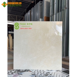 Gạch 80x80 bóng kiếng hà thanh ốp lát vàng kem nhạt