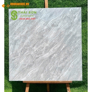 Gạch hà thanh xám vân đá 80x80 lát nền bóng kiếng