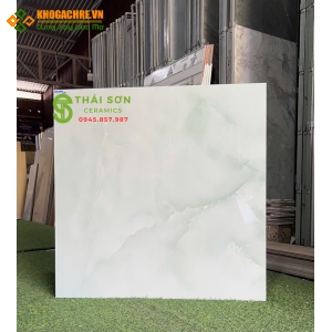 Gạch takao 80x80 bóng kiếng ốp lát màu xanh ngọc