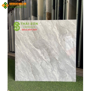 Gạch lát nền vicenza 80x80 bóng kiếng xám vân mây