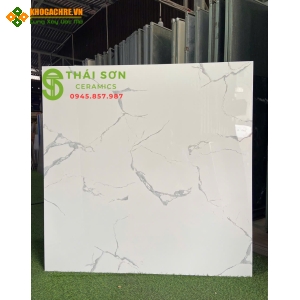 Gạch 120x120 lát nền khổ lớn màu trắng vân đá