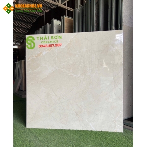 Gạch 120x120 lát nền ấn độ vân đá vàng kem 