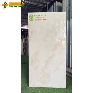 Gạch lát nền ấn độ 60x120 bóng kiếng vân đá vàng