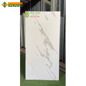 Gạch ấn độ 60x120 matt mờ lát nền trắng vân 