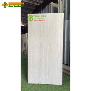 Gạch ấn độ 60x120 lát nền phòng khách xám mờ vân đá