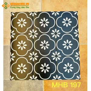 Gạch lót nền quán cafe 20x20 bông cổ